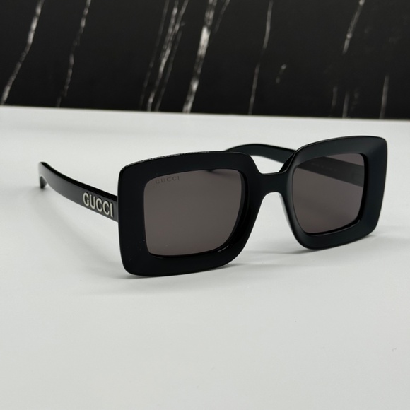 NEW GUCCI SQUARE SUNGLASSES GUCCI GG1718S 001 BLACK GREY EYEWEAR main image 6